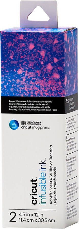 CRICUT Infusible Ink Transfervellen met Patroon – Watercolor Splash (2 vellen) ideaal voor de Mug Press