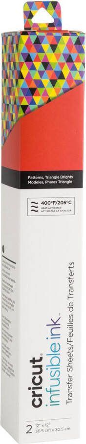CRICUT Infusible Ink Transfervellen 30x30cm Triangle Brights (2 vellen)