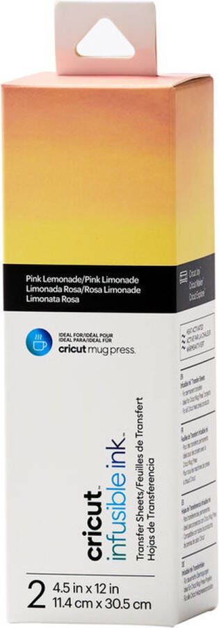 CRICUT Infusible Ink Transfervellen – Pink Lemonade (2 vellen) ideaal voor de Mug Press