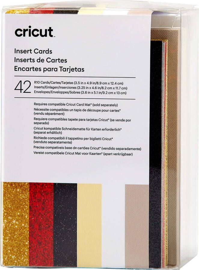 CRICUT Insert Cards Glitz & Glam R10 (8 9 cm x 12 4 cm) 42-pack