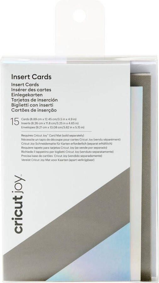 CRICUT Insert Cards Gray Holo R10 (8 9 cm x 12 4 cm) 15-pack