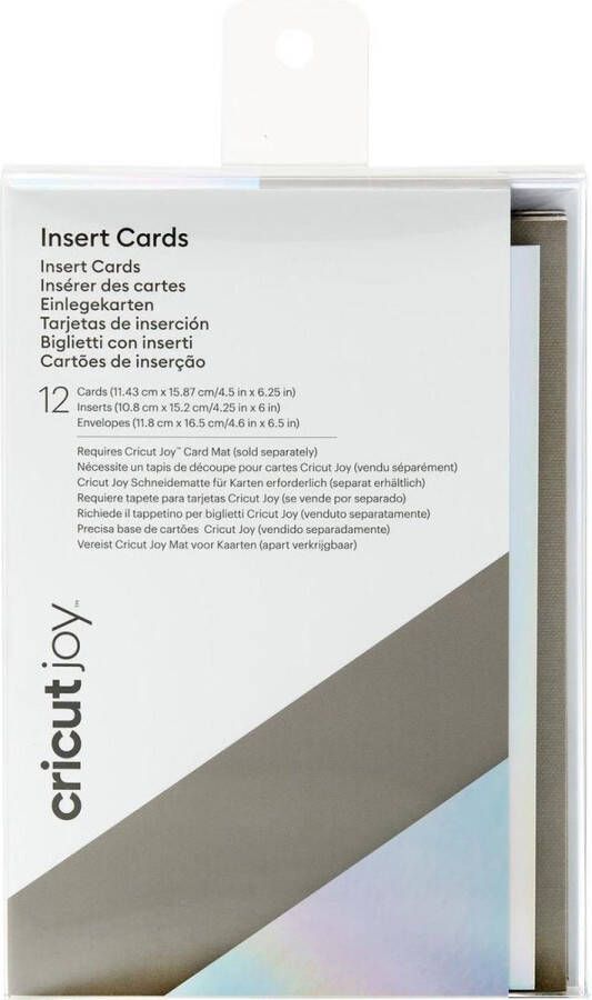 CRICUT Insert Cards Gray Holo R30 (11 4 cm x 15 9 cm) 12-pack