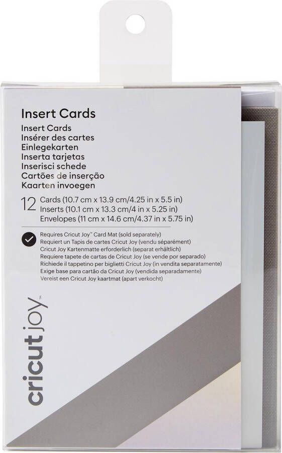 CRICUT Insert Cards Grey Holo R20 (10 8 cm x 14 cm) 12-pack