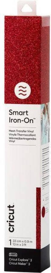 CRICUT Smart Iron-On 33x91cm – Rood met glitters (1 vel)