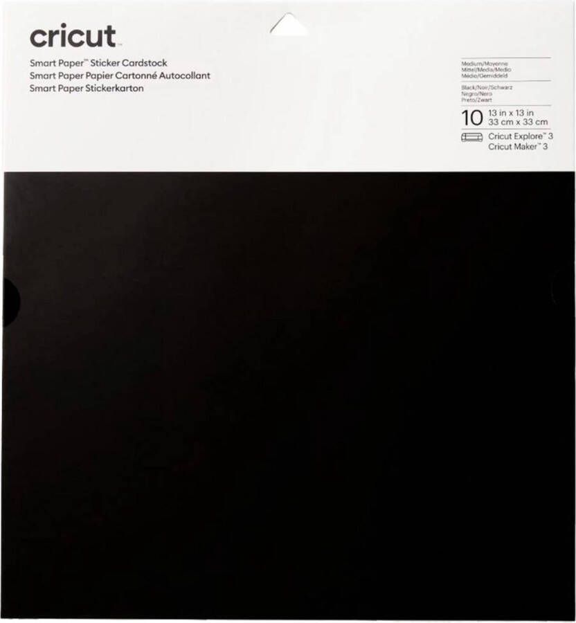 CRICUT Smart Stickerkarton 33x33cm – Zwart (10 vellen)