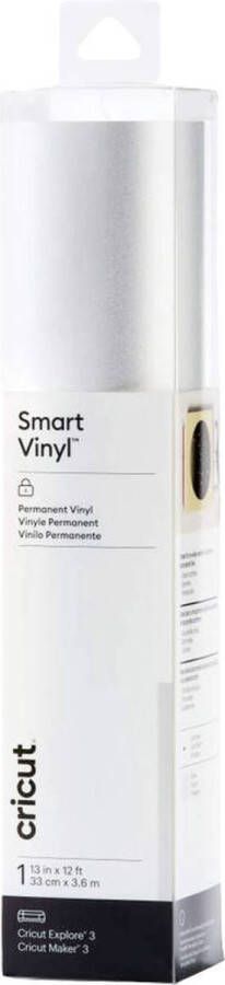 CRICUT Smart Vinyl Permanent 33x366cm – Zilver met gloed (1 vel)