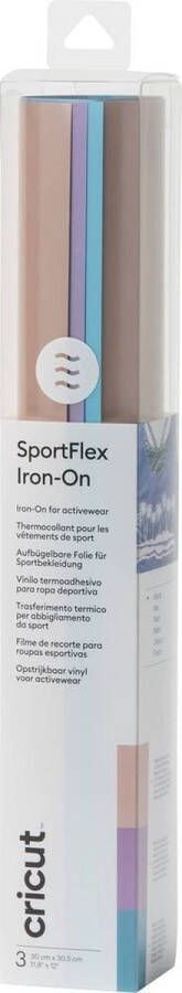 CRICUT SportFlex Iron-On 28x30cm 3-sheet Sampler (Metallics)