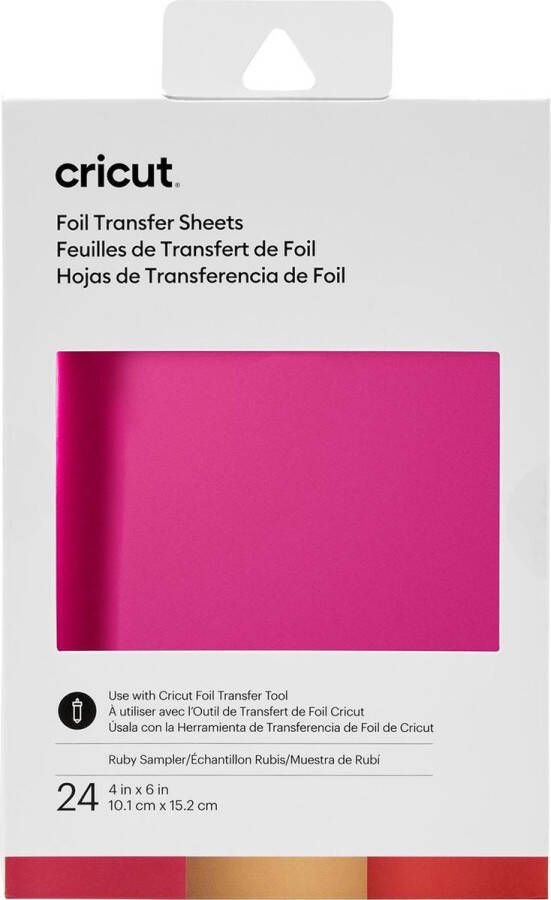 CRICUT Transfer Foil Sheets Sampler 10x15cm 24 sheets (Ruby)