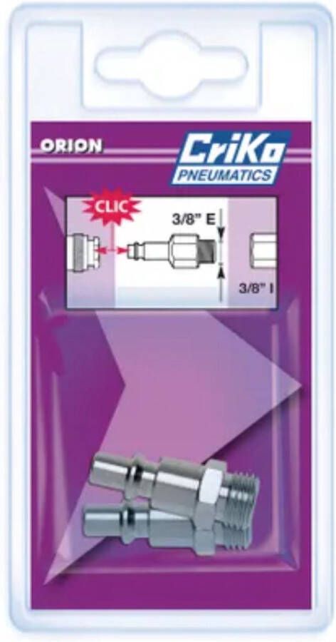 Criko adapter voor compressor 3 8” Orion verbinding Compressor-accessoires Metaal