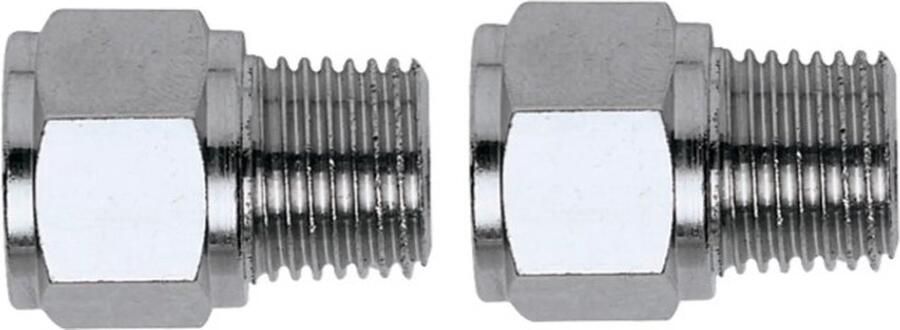 Criko verloopstuk 3 8 buitendraad x 1 4 binnendraad Voor compressor 2 stuks