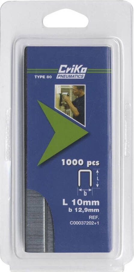 Criko nieten voor tacker Type 80 10 mm Gegalvaniseerd 1000 stuks