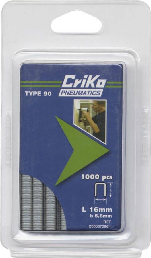 Criko nieten voor tacker Type 90 16 mm Gegalvaniseerd 1000 stuks