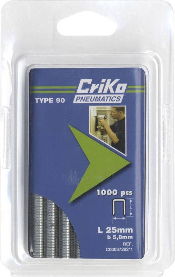 Criko nieten voor tacker Type 90 25 mm Gegalvaniseerd 1000 stuks