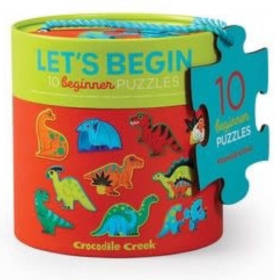 Crocodile Creek laten we beginnen puzzel Dinosaurussen 10 puzzels a 2 stuks