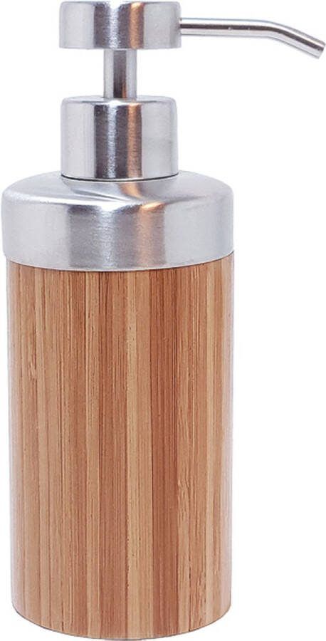 CROLL & DENECKE Bamboe Zeeppompje – Zeepdispenser – 100% Natuurlijk RVS & Bamboe