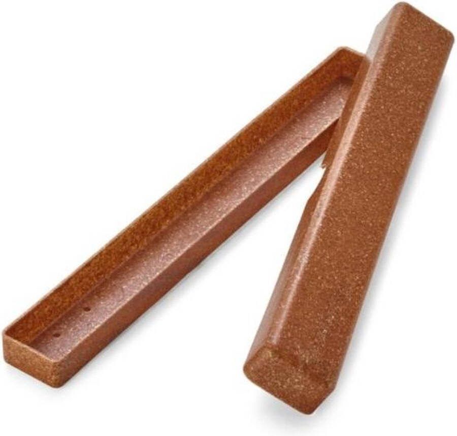 CROLL & DENECKE Tandenborstel case – Tandenborstelhouder – Reis koker – 100% Organische bio-kunststof Vloeibaar hout – Donker bruin