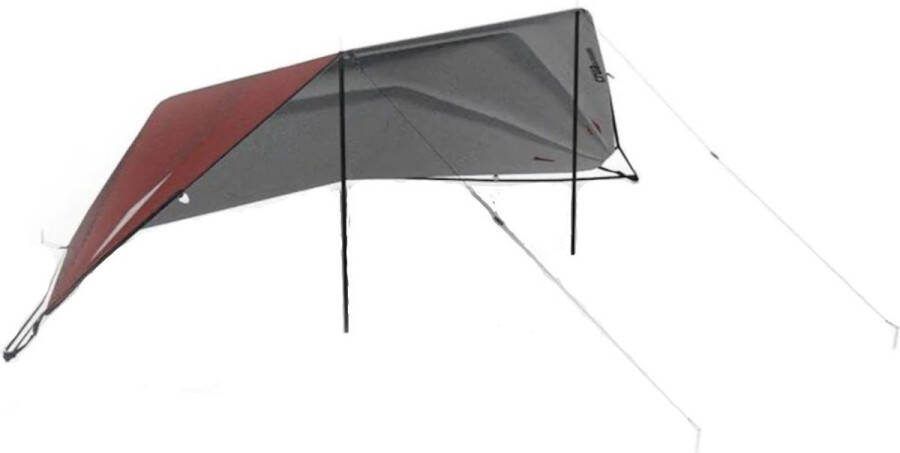Crua Outdoors Crua Canopy 2-in-1 tarp en hangmat 330 x 120 Rood
