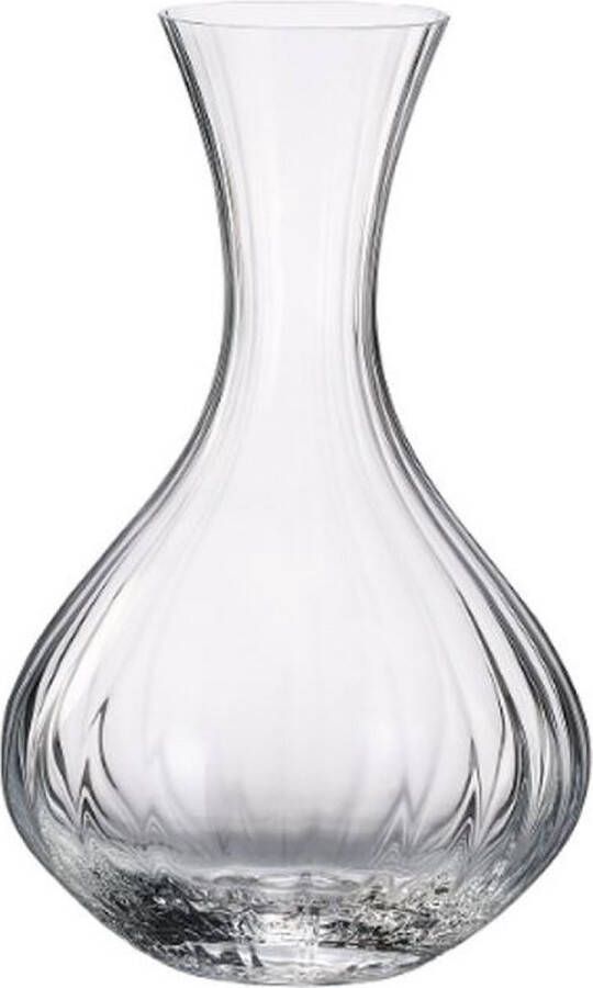 Crystalex Karaf decanter- jug WATERFALL voor water en wijn Bohemia Kristal waterkan met optic schenkkan 1500ml
