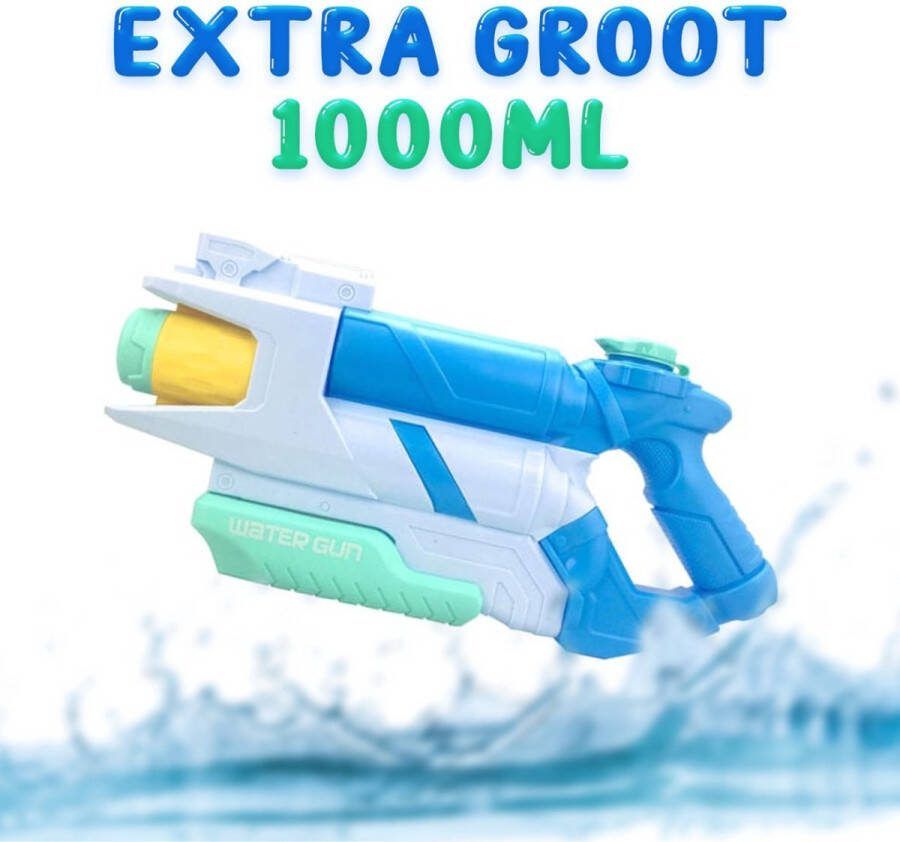 CRYTIVE XL Waterpistool Jongens & Meisjes Water Pistool Waterpistool 1000ML Blauw