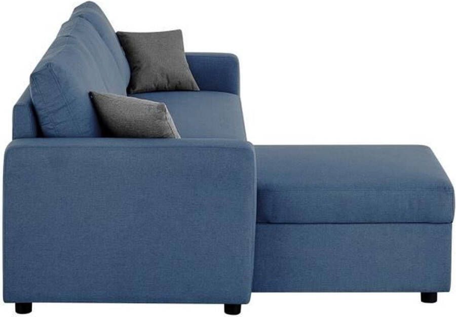 Merkloos Owens vaste hoekbank 2 kussens 3 zitplaatsen blauw 228 x 148 x 86 cm