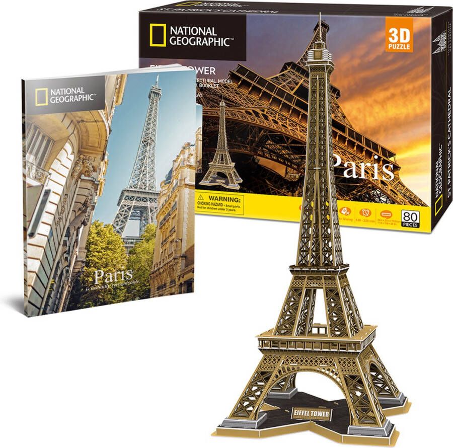 CubicFun Eiffel Tower 3D-puzzel 80 stuk(s) Gebouwen
