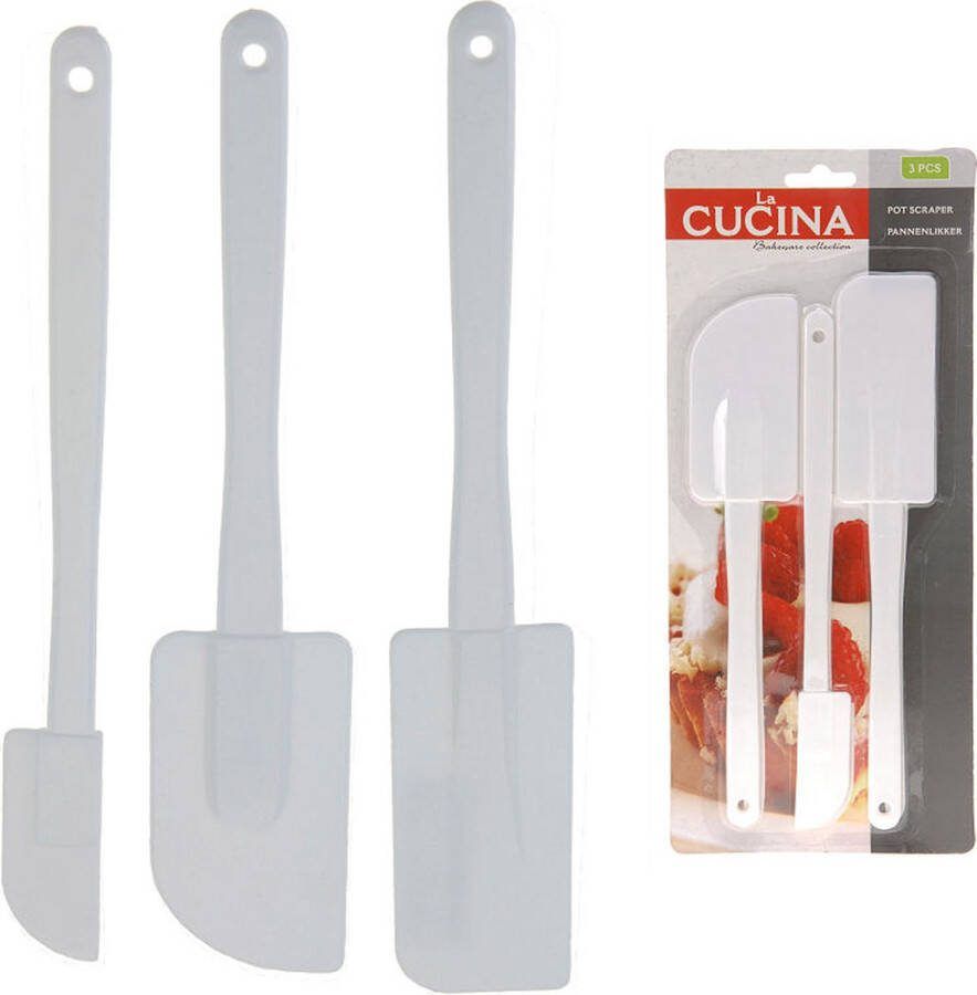 Cucina Pannenlikker set 3 delig wit