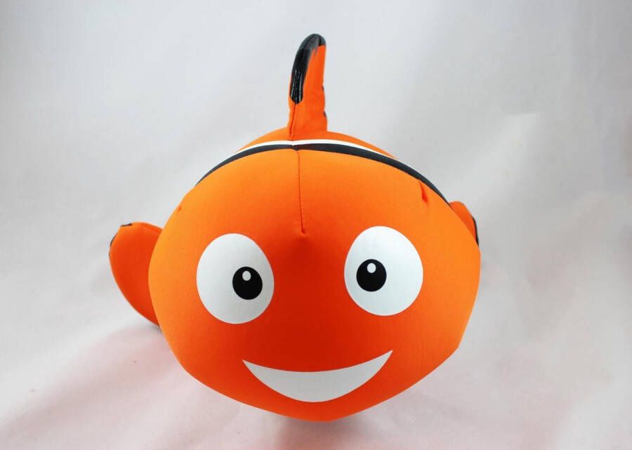 Cuddlebug Clownfish Knuffelkussen Kampeerkussen Nekkussen (reizen) 32 cm x 17 cm Oranje