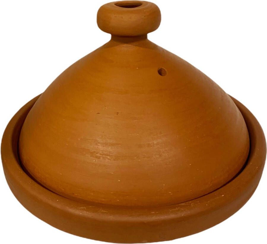 CUILINA Authentieke Handgemaakte aardewerk tajine Naturel 30 cm ongeglazuurd en Loodvrij