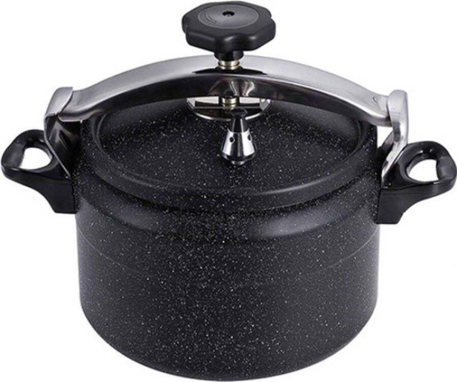 CUILINA Snelkookpan 11 liter met anti-aanbak Marble coating- Zwart pressure cooker Alle warmtebronnen inclusief inductie