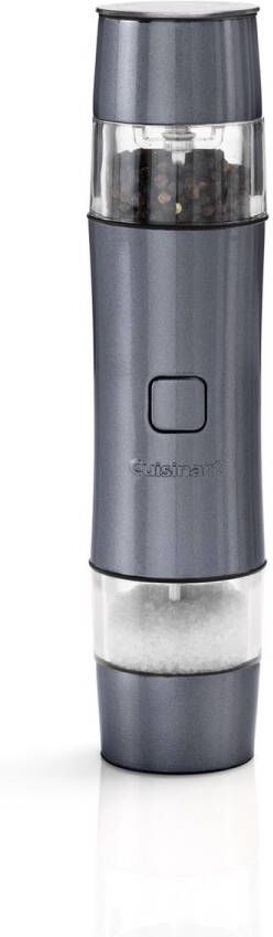 Cuisinart Seasoning Mill Elektrische 2-in-1 Zout- en Pepermolen SG6BE Draadloze Kruidenmolen Antraciet