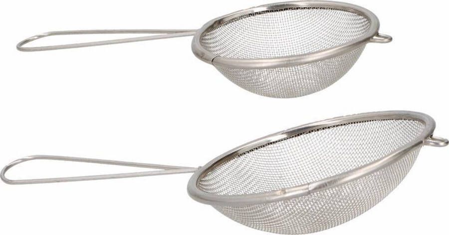 Cuisine Elegance Thee keuken zeefjes set 2 stuks Keukenzeefjes