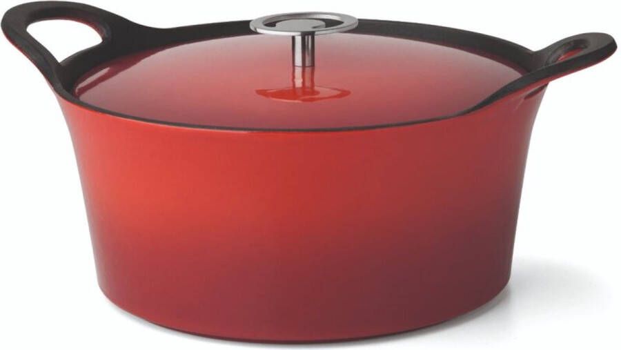 Cuisinox gietijzeren geëmailleerde braadpan rood 25 cm