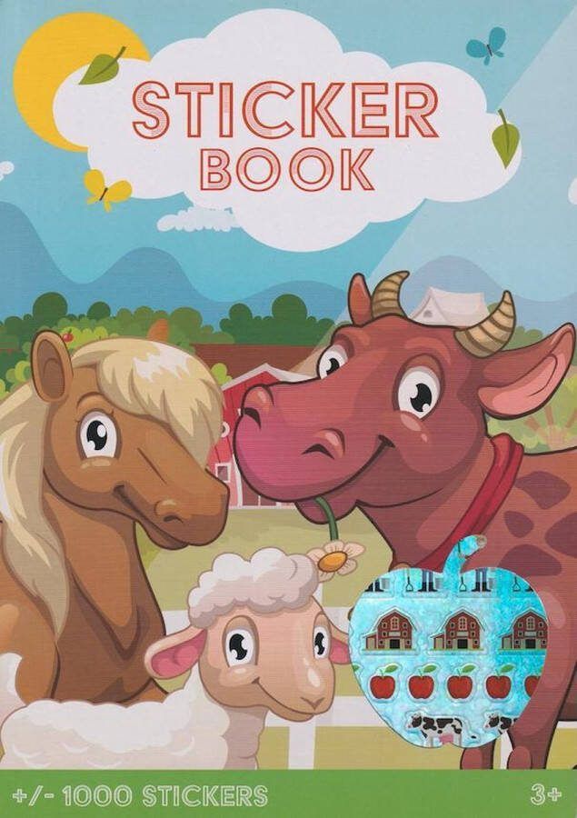 CULORE Stickerboek Boerderij dieren Paarden Koeien 1000+ stickers