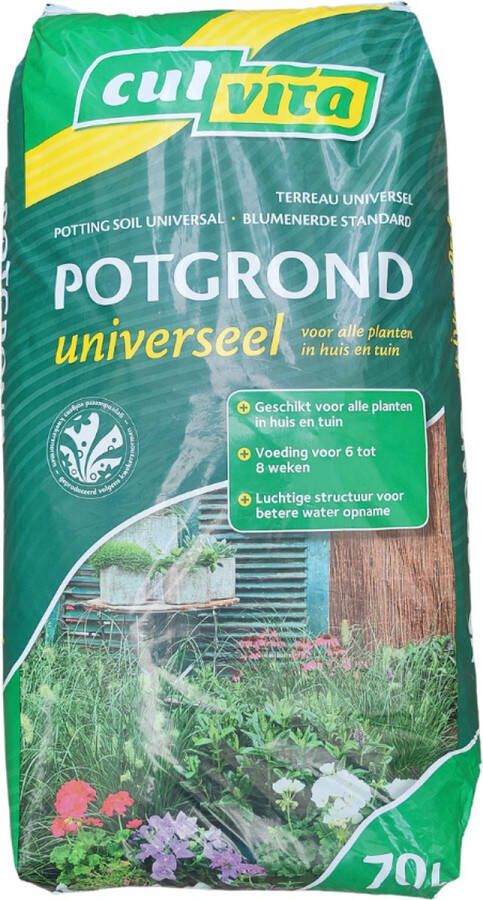 Culvita Universele Potgrond 70 l inclusief 2 maanden plantenvoeding Universele potgrond voor kamerplanten en buitenplanten potgrond universeel 70 liter