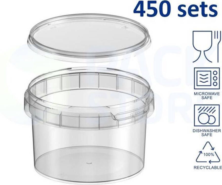 Cups4you 450 x Biobased bakje met deksel ø 95 mm 280 ml geschikt voor diepvries magnetron en vaatwasser Direct van de Nederlandse producent