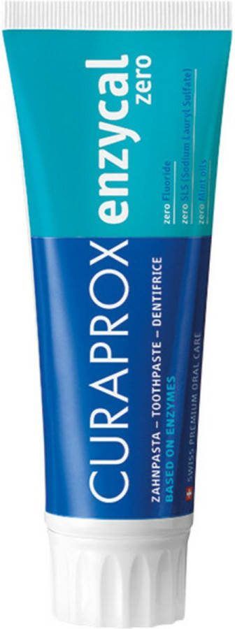 Curaprox 2x Tandpasta Enzycal Zero Fluoride 75 ml