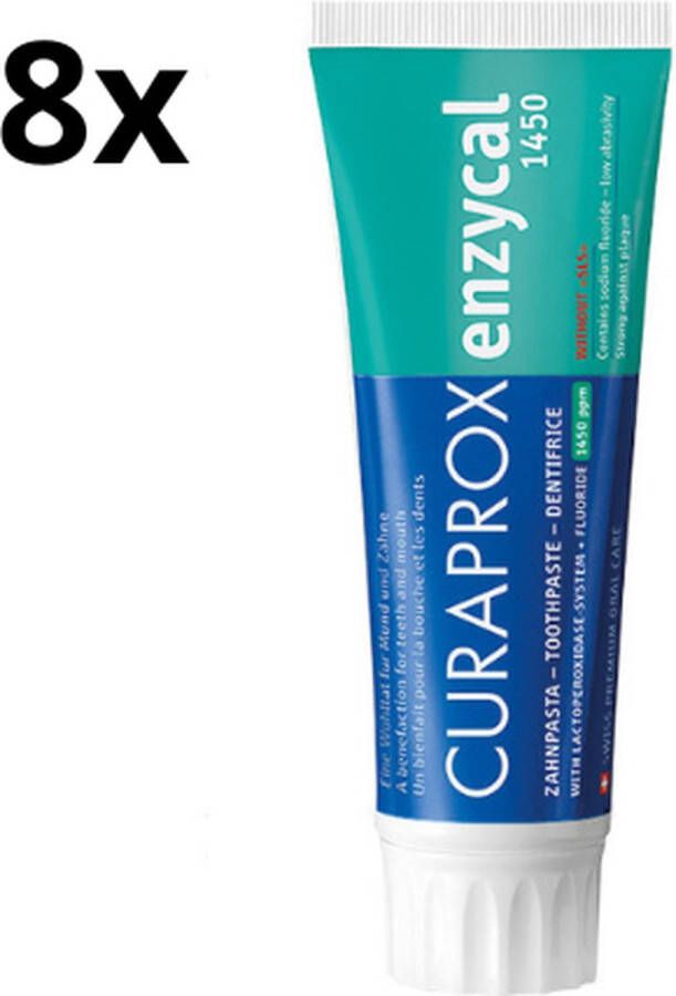 Curaprox Enzycal 1450 Tandpasta 8 x 75 ml Voordeelverpakking