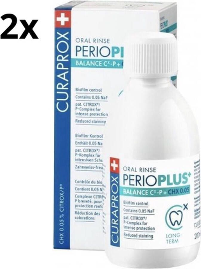 Curaprox Perio Plus Balance CHX 0.05 Mondspoeling 2 x 200 ml Voordeelverpakking