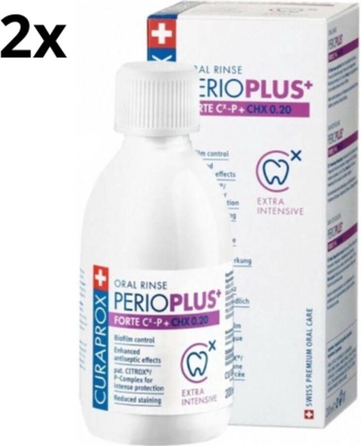 Curaprox Perio Plus Forte CHX 0.20 Mondspoeling 2 x 200 ml Voordeelverpakking