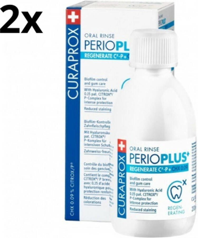 Curaprox Perio Plus Regenerate CHX 0.09% Mondwater 2 x 200 ml Voordeelverpakking