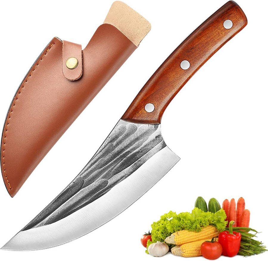 Curbel Koksmes Vleesmes Keukenmes van hoogwaardig staal Handgesmeden Japans Mes Bbq mes