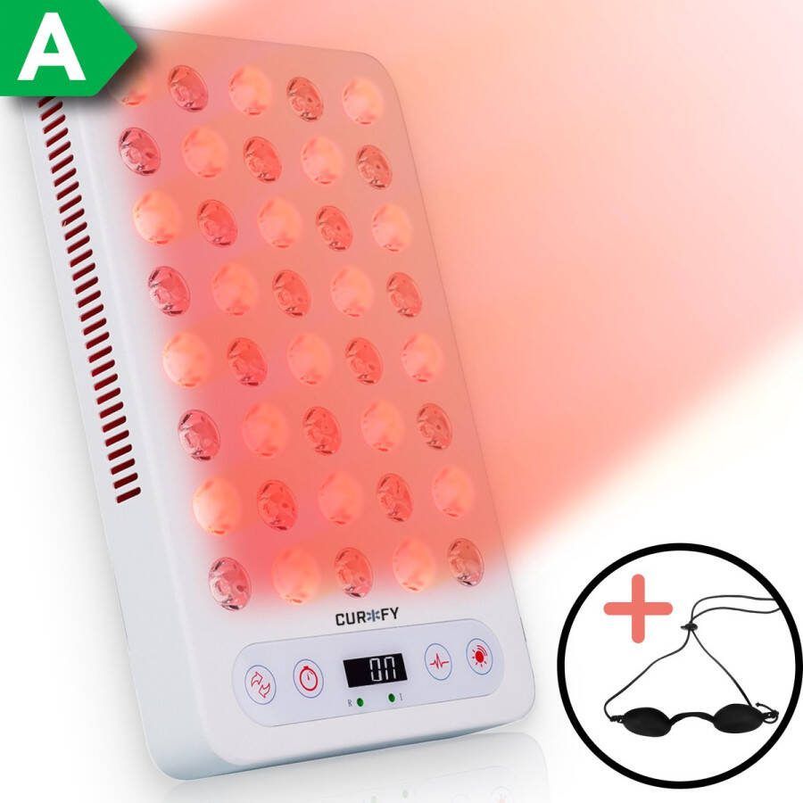 Curify Infraroodlamp Infraroodtherapie Lamp voor Spieren Gewrichten en Humeur 100% UV-blokkering Collageen Lamp – Bevordert Bloedcirculatie – Fibromyalgie & Red Light Therapy Lichttherapie