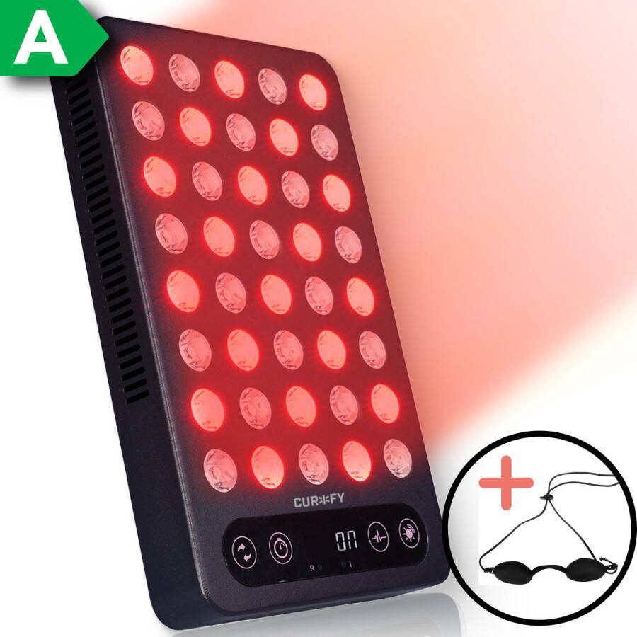 Curify Infraroodlamp Infraroodtherapie Lamp voor Spieren Gewrichten en Humeur 100% UV-blokkering Collageen Lamp – Bevordert Bloedcirculatie– Fibromyalgie Warmtelamp Lichttherapie