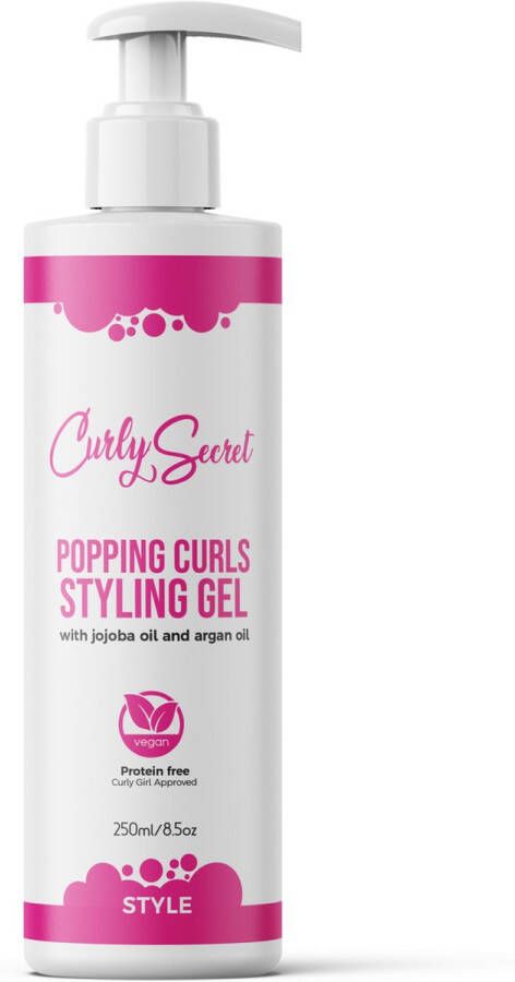 Curly Secret Popping Curls Styling Gel (250ml) CG-Methode Vegan Krullen