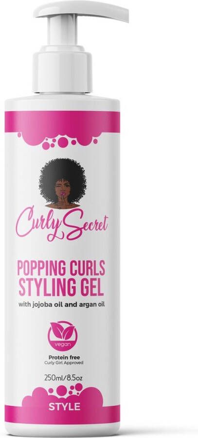 Curly Secret Popping Curls Styling Gel CG Methode Moisture Krullend haar Vegan