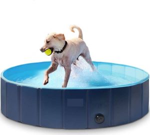 Currero Hondenzwembad Hondenbad Opvouwbaar Kinderzwembad 100×30 CM Blauw