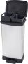 Curver deco bin duo prullenbak 23 liter + 23 liter rechthoekig zilver metallic - Thumbnail 1