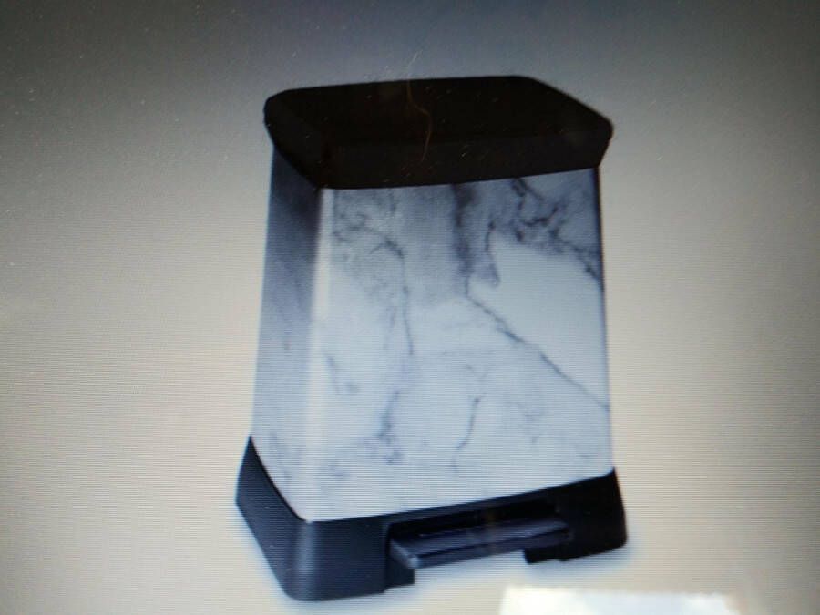Curver Decobin-Marble Pedaalemmer 30L 39x29xh50.5cm Kunststof