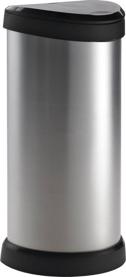 Curver Decobin Push Prullenbak 40 liter Metallic Recycled Kunststof
