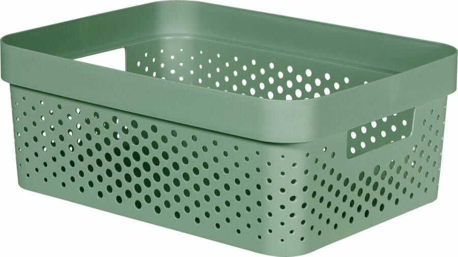 Curver Infinity Dots Opbergbox 11L Groen 100% Recycled